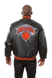 New York Knicks Full Leather Jacket - Black