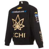 2023 Kyle Busch JH Design 3Chi Cotton Twill Uniform Full Snap Jacket-Black - J.H. Sports Jackets