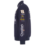 Kyle Busch JH Design 2026 Cheddar's  Full-Snap Twill Racing Jacket - Navy - J.H. Sports Jackets
