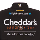 2023 Kyle Busch JH Design Cheddar's Cotton Twill Uniform Full Snap Jacket-Black - J.H. Sports Jackets