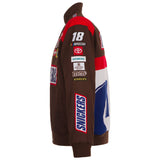 Authentic  Kyle Busch Brown Snickers Full-Snap Twill Uniform Jacket JH Design