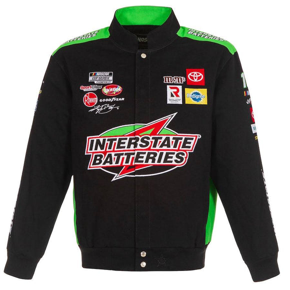 Kyle Busch Interstate Batteries Twill Full-Snap Jacket-Black