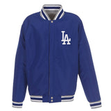 Los Angeles Dodgers Two-Tone Reversible Fleece Jacket - Gray/Royal