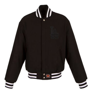 Los Angeles Dodgers Zipper Windbreaker - Black Black / 3X Large