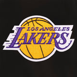 Los Angeles Lakers Reversible Wool Jacket -  Embroidered Logos JH Design-  Black