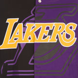 Authentic  JH Design Los Angeles Lakers Cotton Twill Embroidered Jacket Black-Purple