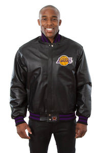 Los Angeles Lakers Full Leather Jacket - Black