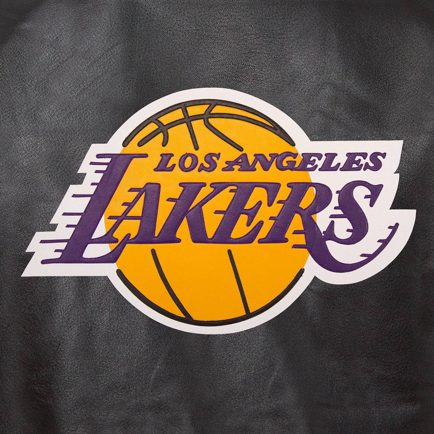 Los Angeles Lakers Full Leather Jacket - Black | J.H. Sports