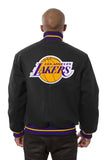 Los Angeles Lakers Embroidered Wool Jacket - Black