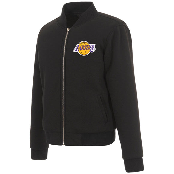 Los Angeles Lakers JH Design Reversible Women Fleece Jacket - Black