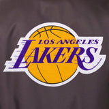 Los Angeles Lakers Poly Twill Varsity Jacket - Black