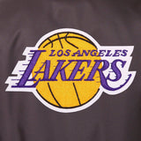 Los Angeles Lakers Poly Twill Varsity Jacket - Black