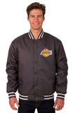 Los Angeles Lakers Poly Twill Varsity Jacket - Black