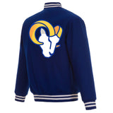 Los Angeles Rams  Reversible Wool Jacket - Royal