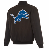 Detroit Lions Reversible Full-Zip Flight Jacket - J.H. Sports Jackets