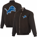 Detroit Lions Reversible Full-Zip Flight Jacket - J.H. Sports Jackets