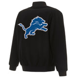 Detroit Lions Reversible Wool Jacket - Black