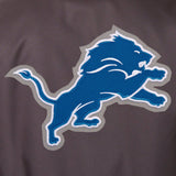 Detroit Lions Poly Twill Varsity Jacket - Black