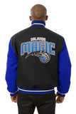 Orlando Magic Embroidered Handmade Wool Jacket - Black/Royal - J.H. Sports Jackets