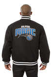 Orlando Magic Embroidered Handmade Wool Jacket - Black - J.H. Sports Jackets