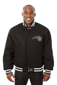 Orlando Magic Embroidered Handmade Wool Jacket - Black