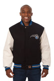 Orlando Magic Domestic Two-Tone Handmade Wool and Leather Jacket-Black/White