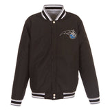 Orlando Magic  JH Design Two-Tone Reversible Fleece Jacket - Gray/Black