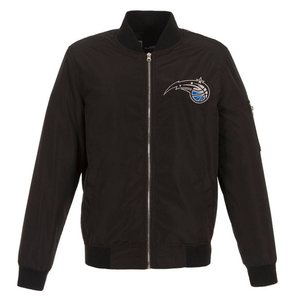 Orlando Magic JH Design Lightweight Nylon Bomber Jacket – Black