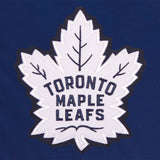 Toronto Maple Leafs Reversible Wool Jacket Embroidered Logos- JH Design - Royal