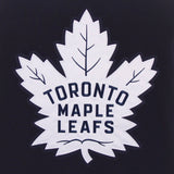 Toronto Maple Leafs - JH Design Reversible Fleece Jacket with Faux Leather Sleeves - Navy/White