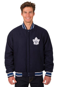 Toronto Maple Leafs Reversible Wool Jacket - Navy