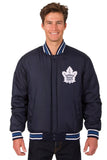 Toronto Maple Leafs Reversible Wool Jacket - Navy