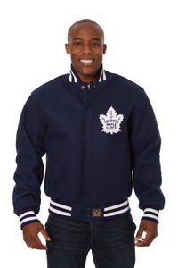 Toronto Maple Leafs Embroidered Wool Jacket - Navy