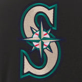 Seattle Mariners JH Design Reversible Women Fleece Jacket - Black