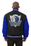 Dallas Mavericks Embroidered Handmade Wool Jacket-Black/Royal