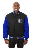 Dallas Mavericks Embroidered Handmade Wool Jacket-Black/Royal