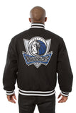 Dallas Mavericks Embroidered Handmade Wool Jacket-Black - J.H. Sports Jackets