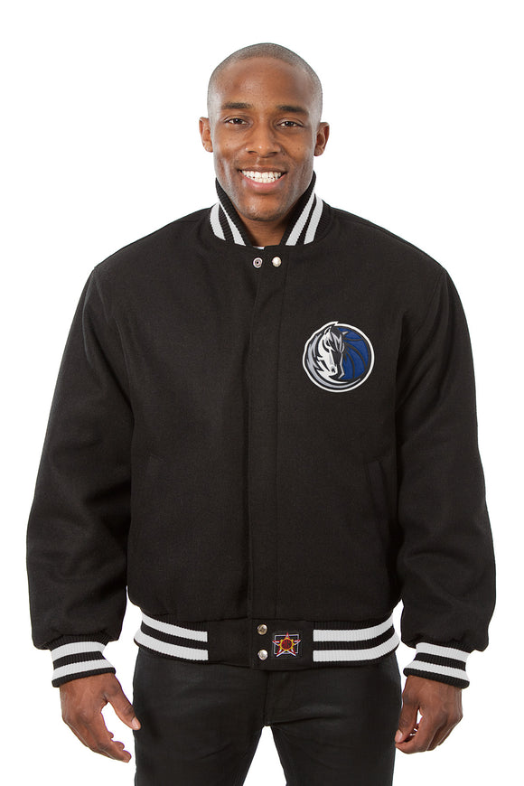 Dallas Mavericks Embroidered Handmade Wool Jacket-Black - J.H. Sports Jackets