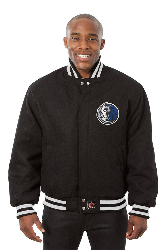 Dallas Mavericks Embroidered Handmade Wool Jacket-Black