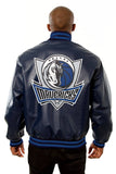 Dallas Mavericks Full Leather Jacket - Navy