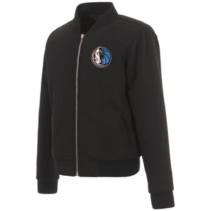 Dallas Mavericks JH Design Reversible Women Fleece Jacket - Black