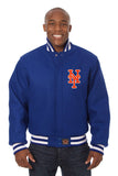 New York Mets Embroidered Wool Jacket - Royal