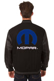 Mopar Wool & Leather Reversible Varsity Jacket - Black