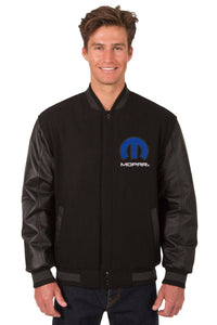 Mopar Wool & Leather Reversible Varsity Jacket - Black