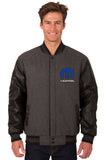 Mopar Wool & Leather Reversible Varsity Jacket - Charcoal/Black