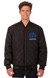 Mopar Wool & Leather Reversible Varsity Jacket - Charcoal/Black