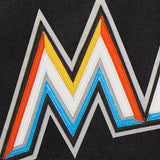 Miami Marlins Domestic Two-Tone Handmade Wool and Leather Jacket-Black/White