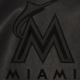 Miami Marlins Full Leather Jacket - Black/Black