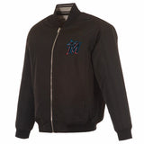Miami Marlins Reversible Full-Zip Flight Jacket - J.H. Sports Jackets