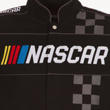 NASCAR Generic JH Design Black Twill Logo Uniform Full-Snap Jacket